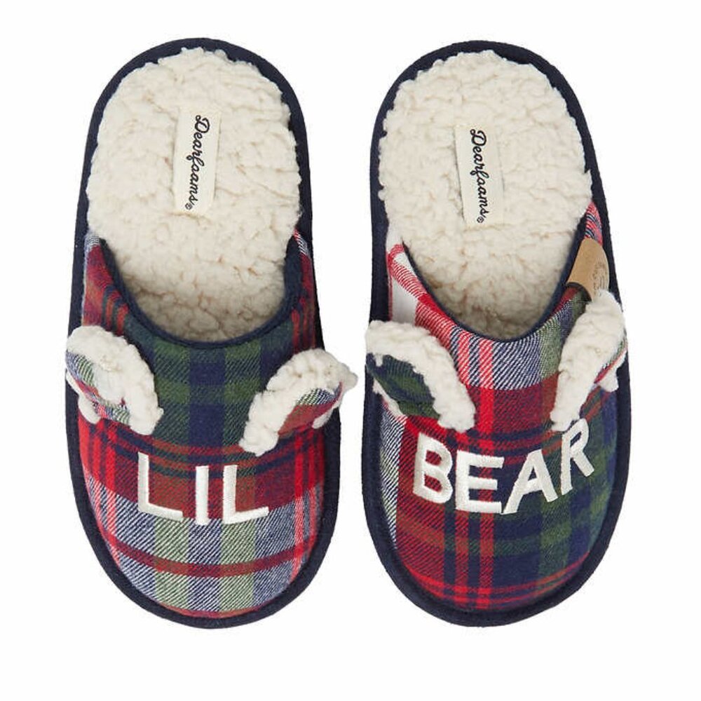 New Dearfoams Lil Bear Toddler Slipper Size 9-10